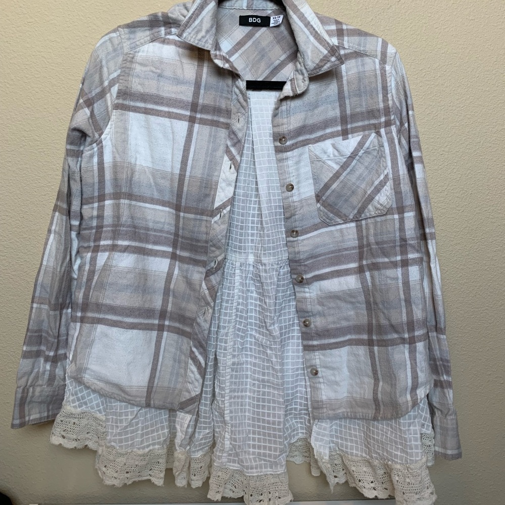 BEAUTIFUL flannel sweatshirt XS